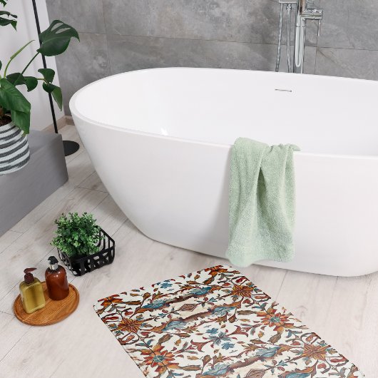 Tapis De Bain Fabulosité d'Automne et Bleu