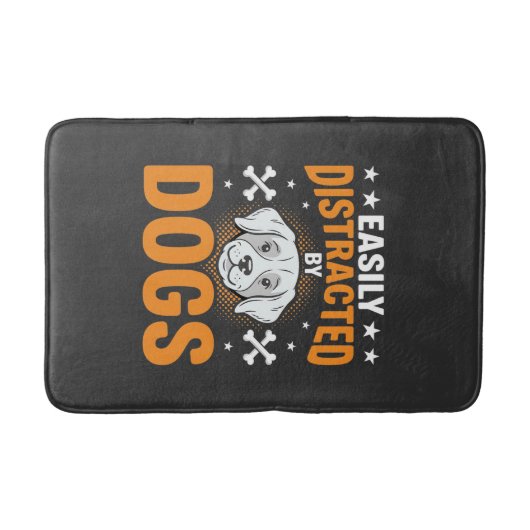 Tapis De Bain Facilement Distrait Par Les Chiens (Devant)