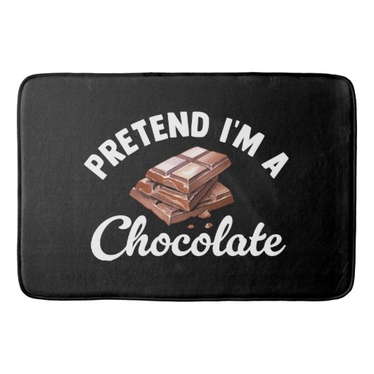 Tapis De Bain Fais semblant que je suis une tablette de chocolat (Devant)