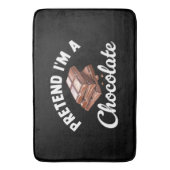 Tapis De Bain Fais semblant que je suis une tablette de chocolat (devant Vertical)