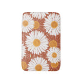 Tapis De Bain Faisceaux Brown : Motif Fleur sans couture (Devant (Vertical))