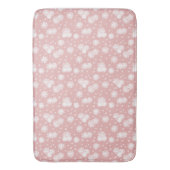 Tapis De Bain Faisceaux et points - rose et blanc (devant Vertical)