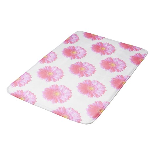 Tapis De Bain Faisée de gerbera rose pâle (Angle)