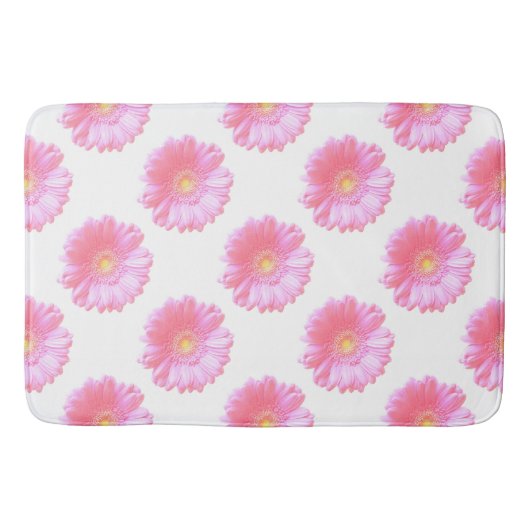 Tapis De Bain Faisée de gerbera rose pâle (Devant)