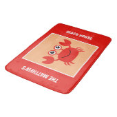 Tapis de bain fait sur commande de crabe heureux (Angle)