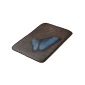 Tapis de bain fait sur commande de papillon bleu (Angle)