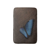 Tapis de bain fait sur commande de papillon bleu (Devant (Vertical))