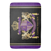 Tapis De Bain Faites votre propre blason Monogramme de couronne (devant Vertical)