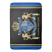 Tapis De Bain Faites votre propre blason Unicorn Emblem Bleu (devant Vertical)