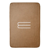 Tapis de bain faits sur commande simili cuir Brown (devant Vertical)
