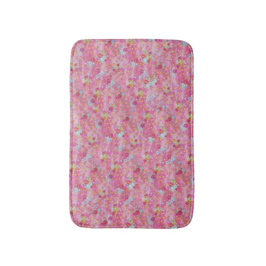 Tapis De Bain Falln Chirimen Floral rose (Devant (Vertical))