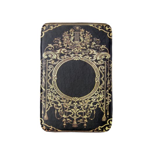 Tapis De Bain Falln Ornate Gold Frame (Parfait pour un Monogramm (Devant (Vertical))