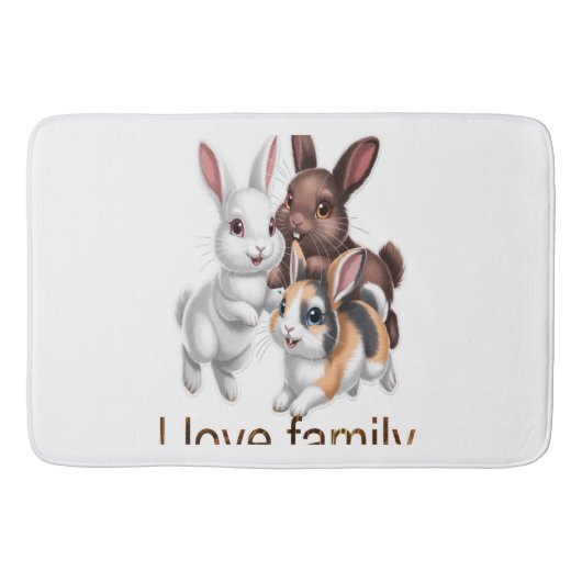 Tapis De Bain Famille de lapins (Devant)