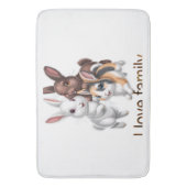 Tapis De Bain Famille de lapins (devant Vertical)