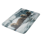 Tapis De Bain Famille de loutre de mer (Angle)