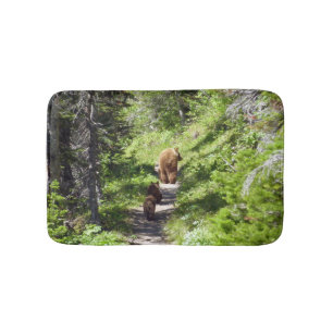 Tapis De Bain Famille d'ours brun