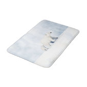Tapis De Bain Famille d'ours polaire arctique (Angle)