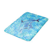 Tapis De Bain Famille tourbillonnant de dauphins (Angle)