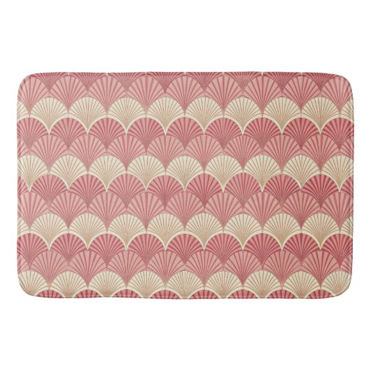 Tapis De Bain Fans Pink Mid-Century (Devant)