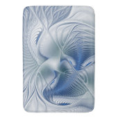 Tapis De Bain Fantaisie dynamique Abstrait Tons bleus Art fracta (devant Vertical)