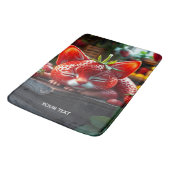 Tapis De Bain Fantastique Mignon Chat Chéri Fraise (Angle)