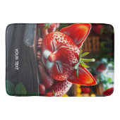 Tapis De Bain Fantastique Mignon Chat Chéri Fraise (Devant)