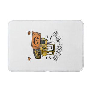 Tapis De Bain Fantôme d'Halloween Boo Dozer Bulldozer Drôle_1