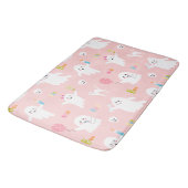 Tapis De Bain Fantôme rose Halloween moderne (Angle)