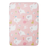 Tapis De Bain Fantôme rose Halloween moderne (devant Vertical)