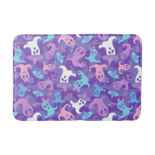 Tapis De Bain Fantômes d'Halloween Mat de bain pourpre