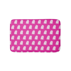 Tapis De Bain Fantômes roses d'Halloween et points