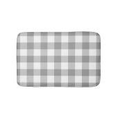 Tapis De Bain Farmhouse Buffalo Check Plaid Neutre Gris Blanc (Devant)