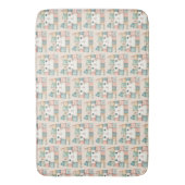 Tapis De Bain Fausse Maisonnette de Chat au Patchwork Pastel (devant Vertical)