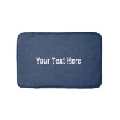 Tapis De Bain Faux Blue Jeans Bain Mat avec texte personnalisé (Devant)