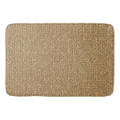 Tapis De Bain Faux Burlap Jute Jacquard lin Carré Motif d'art (Devant)