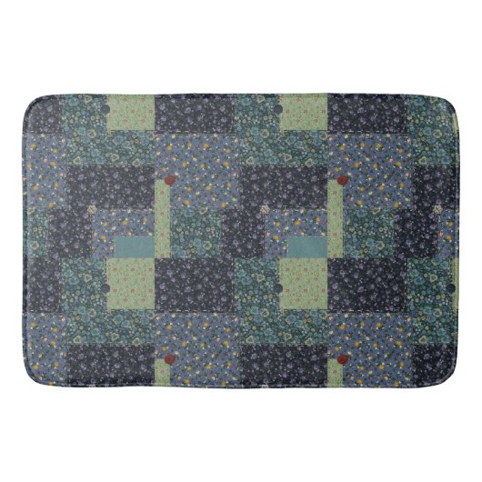 Tapis De Bain Faux Country Patchwork Quilt Mat de bain (Devant)