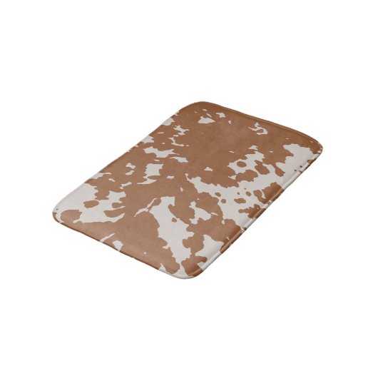 Tapis De Bain Faux Cowhide Spots Brown Pays Ouest (Angle)
