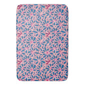 Tapis De Bain Faux Cutout Pink Blue Folk Art inspiré (devant Vertical)