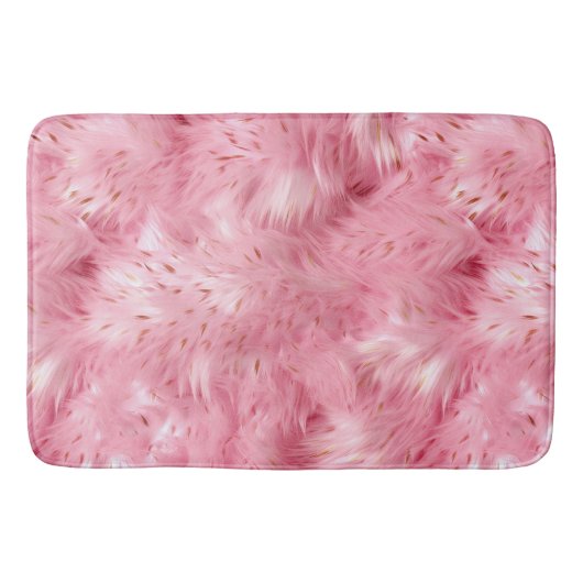 Tapis De Bain Faux Faux Rose (Devant)