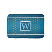 Tapis De Bain Faux Pois or sur Blue Gradient (Devant)