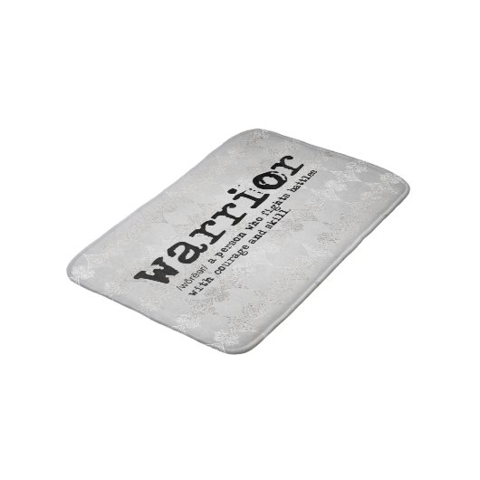 Tapis De Bain Faux Silver Metallic Warrior Définition (Angle)
