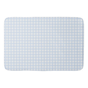 Tapis De Bain Faye et Lauren En vichy bleu clair