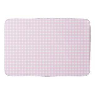 Tapis De Bain Faye et Lauren En vichy rose pâle