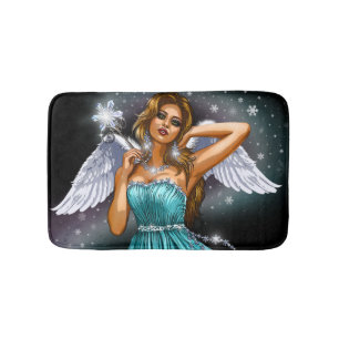 Tapis De Bain Fée ailée d'hiver
