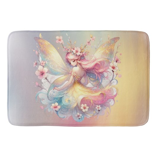 Tapis De Bain Fée douce Fée Jaune Princesse Filles (Devant)