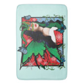 Tapis De Bain Fée Solstice Rouge Vert Noël (devant Vertical)