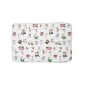 Tapis De Bain Fées Rose Floral & Champignons Motif de fées (Devant)