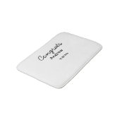 Tapis De Bain Félicitations minimales simples ajouter nom date a (Angle)