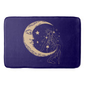 Tapis De Bain Femme céleste lune & étoiles, boho, or élégant (Devant)