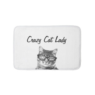 TAPIS DE BAIN FEMME CHAT FOLLE pour salle de bain